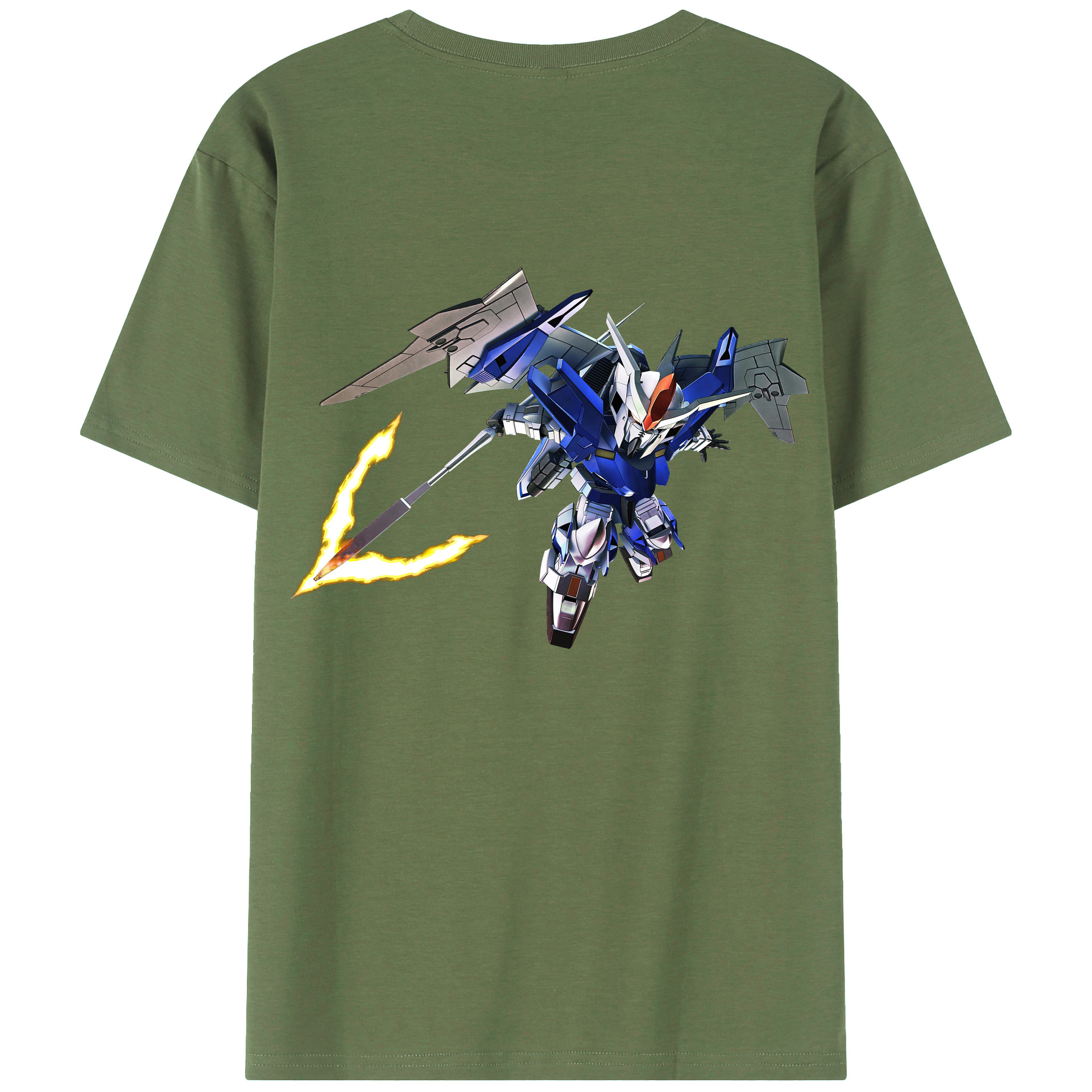 （画像用） 機動戦士ガンダム Mobile Suit Gundam 綿100％ メンズ半袖Tシャツ（バックプリント） 通気性
